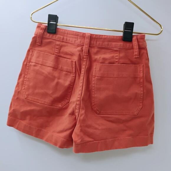 Madewell Camp Shorts Elasticized Waist Orange Size 26 AJ524 3” Inseam - Picture 10 of 11
